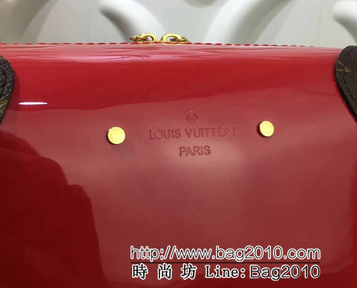 路易威登LV頂級原單2018新款Venice漆光皮革手袋 旅行箱M54390櫻桃紅 YDH1080